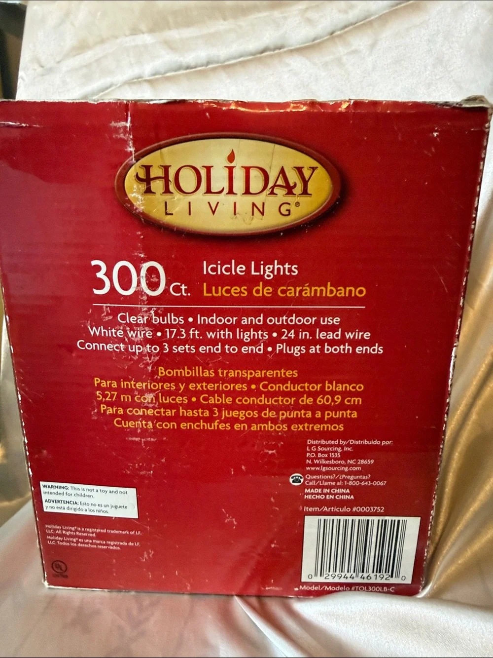 Holiday Living 300-Count White Icicle String Lights — Indoor/Outdoor